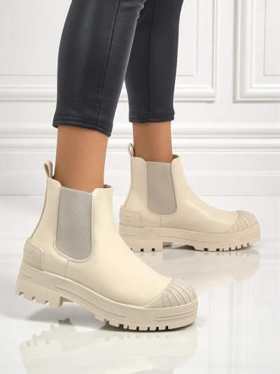 Bottines plateforme en cuir écologique Amber Veil