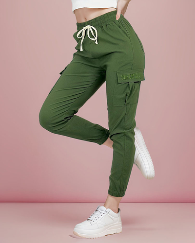 Royalfashion Pantalon de combat en tissu pour femme