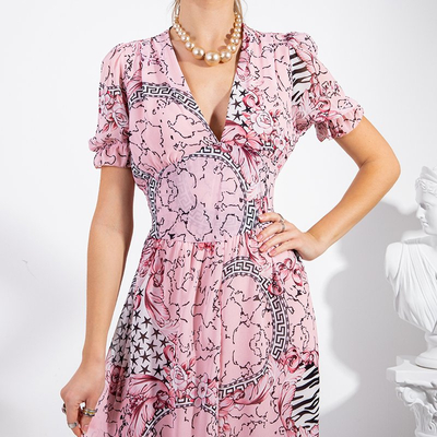 Robe longue rose pour femme - Vêtements
