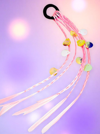 Royalfashion Tresses à clipser avec coquillages sur un élastique