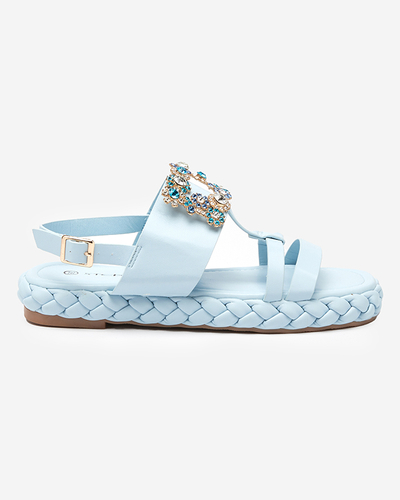 OUTLET Sandales bleues pour femme avec boucle décorative Govy-Footwear