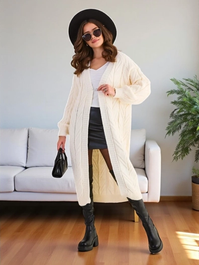 Royalfashion Poncho pull femme tricoté