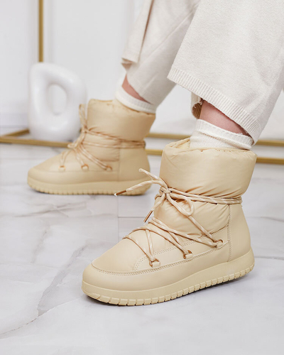 Royalfashion Bottes de neige à enfiler pour femme en couleur beige Iredas