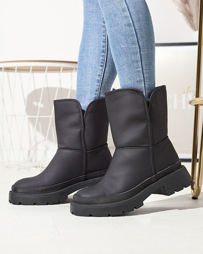 OUTLET Bottes isolées mattes pour femmes en noir Whidos- Footwear
