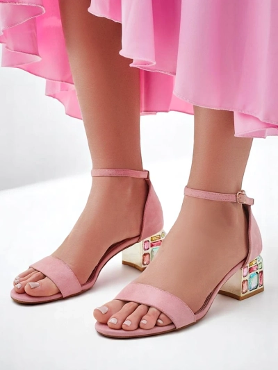 Sandales Royalfashion pour femmes avec talon décoratif Ballou