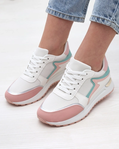 OUTLET Chaussures de sport blanches et roses pour femmes Vegris - Footwear