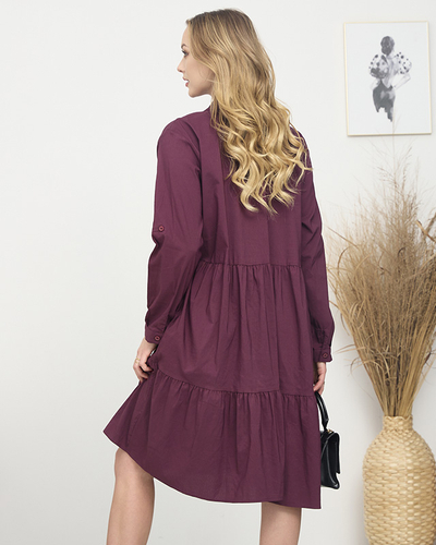Robe marron pour femme TAILLE PLUS- Vêtements