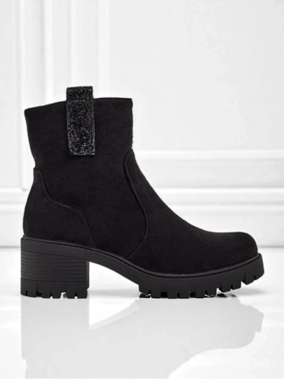 Bottines femme en éco-daim à talon bloc Maelis