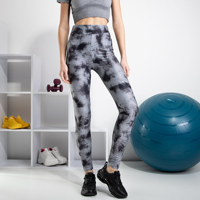 Legging femme gris à pois décoratifs - Vêtements