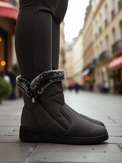 Bottes d'hiver pour femmes Royalfashion ressemblant à des bottes de neige Baccinis