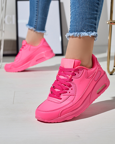 Chaussures de sport sneaker rose fluo pour femmes Faducy- Footwear