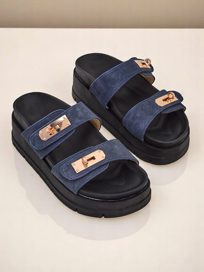 Sandales à plateforme avec boucles pour femmes Royalfashion Dalia