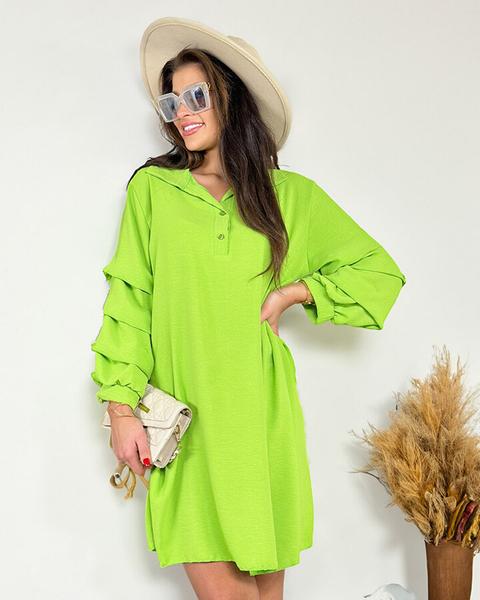Royalfashion Robe oversize pour femme avec volants aux manches