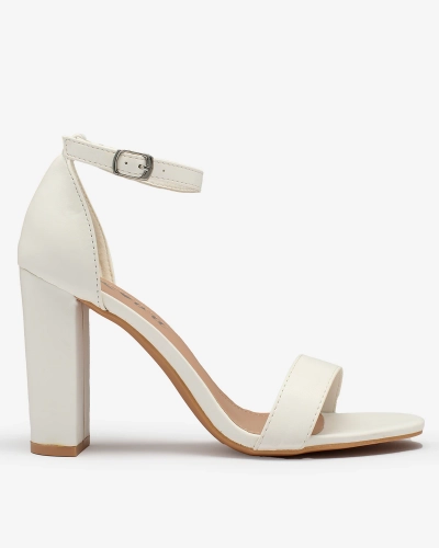 Royalfashion Sandales à talons hauts pour femmes en blanc Iocalia