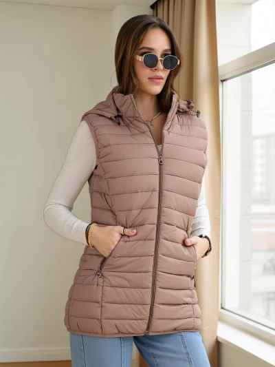 Veste sans manches Royalfashion pour femmes avec capuche amovible
