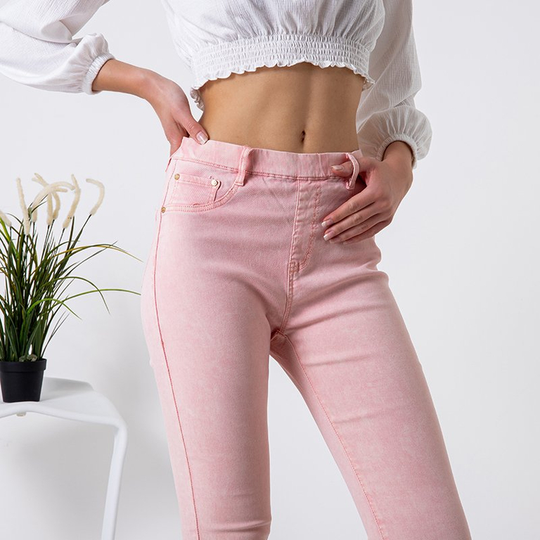 Treggings roses pour femmes - Vêtements