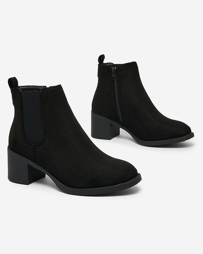 Royalfashion Bottes pour femme en éco-suède noir sur tige Nanhelyna