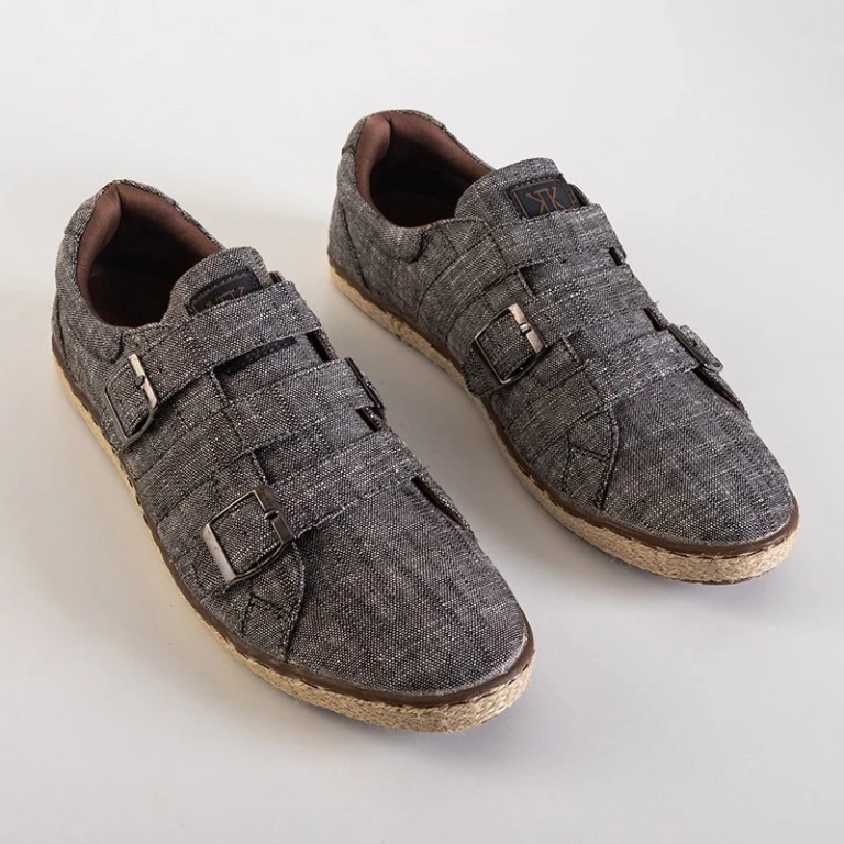 OUTLET Chaussures homme grises à boucles Betta - Footwear