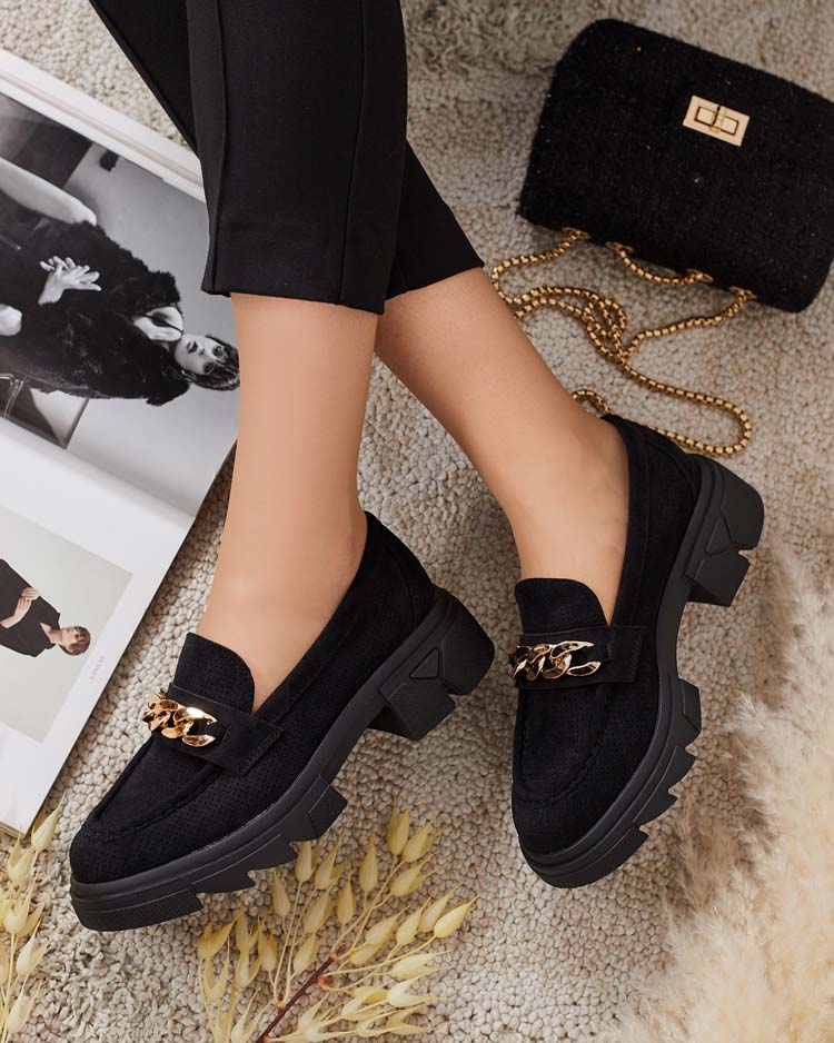 Royalfashion Mocassins en éco-suède avec embellissement Zaffix