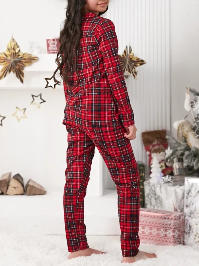 Pyjama en coton à carreaux pour enfants Royalfashion Noël