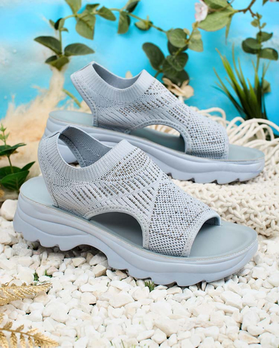 Royalfashion Sandales pour femmes avec tige et zircon Alebin