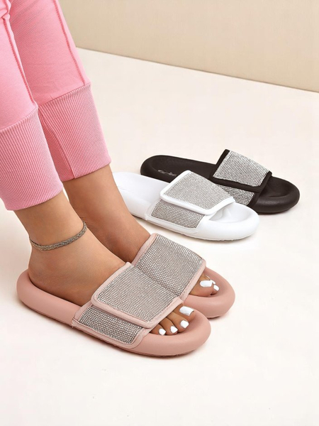 Royalfashion Claquettes plates pour femmes Sparkle Step