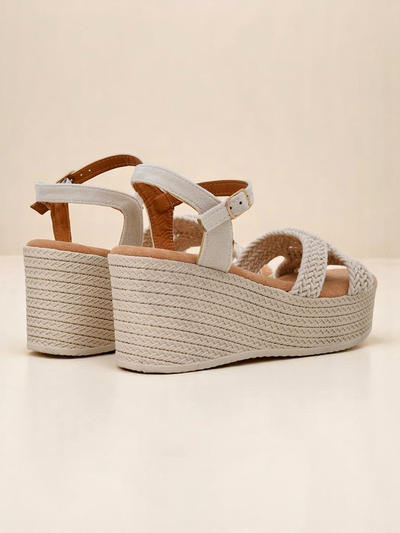 Royalfashion Sandales compensées femme tressées Sunny Day