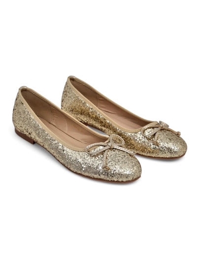 Royalfashion Ballerines pour femmes avec paillettes et un nœud Aramie
