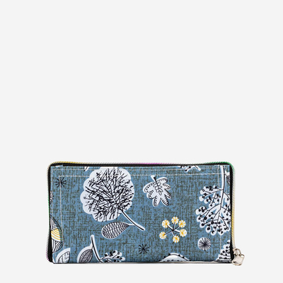 Sac cabas portefeuille gris, pliable, fleuri - Accessoires