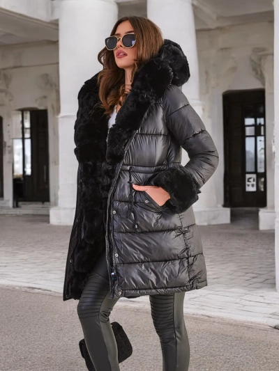Royalfashion Long manteau pour femme