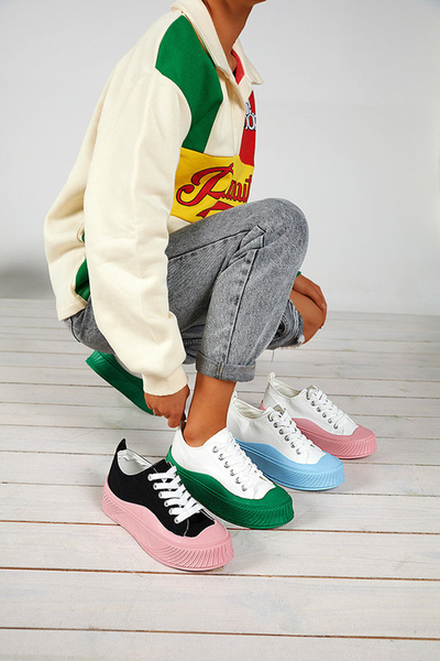 OUTLET Baskets femme blanches et roses Nerikas - Footwear