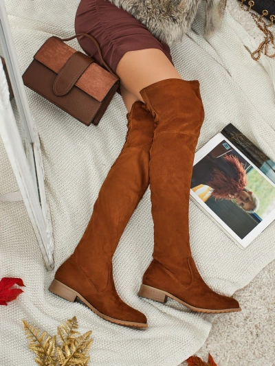 Bottes pour femmes au-dessus du genou en éco-daim Denvoria