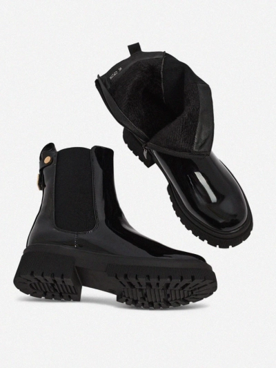 Bottines vernies pour femmes en cuir écologique Calebi