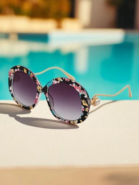 Lunettes de soleil Royalfashion avec branches décoratives Glam Shine