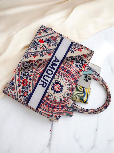 Royalfashion Sac à main en tissu Amour Vibes