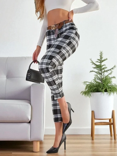 Royalfashion Pantalon en tissu pour femme