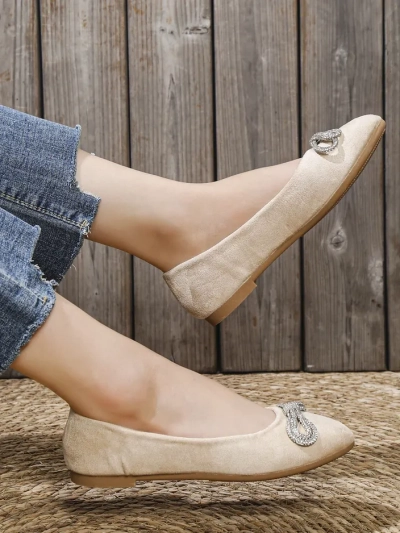 Royalfashion Chaussures ballerines pour femmes avec un nœud Ofelna