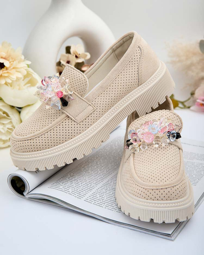 Royalfashion Mocassins femme avec perles colorées Karonia