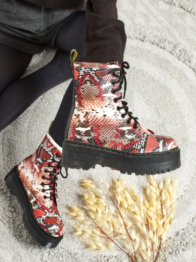Bottines worker pour femmes avec gaufrage Isadore