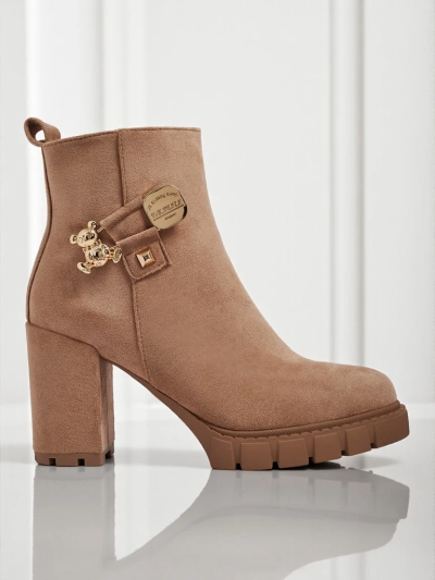 Bottines femme en éco-daim à talon bloc Bearr