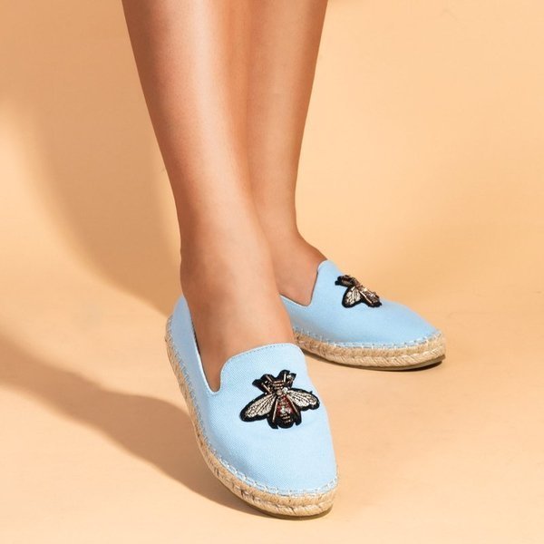 OUTLET Espadrilles bleues pour femme avec patch Placida - Footwear