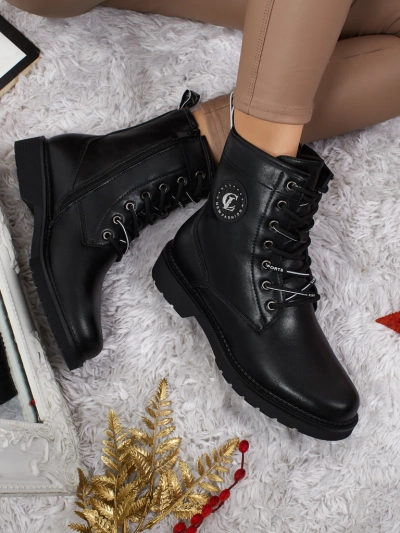 Bottines lacées pour femmes en cuir écologique Tavira