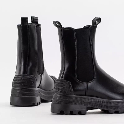 Bottes hautes pour femmes noires de Norvis - Chaussures