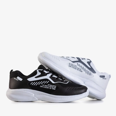 OUTLET Chaussures de sport blanches pour hommes avec inscriptions Renat - Chaussures