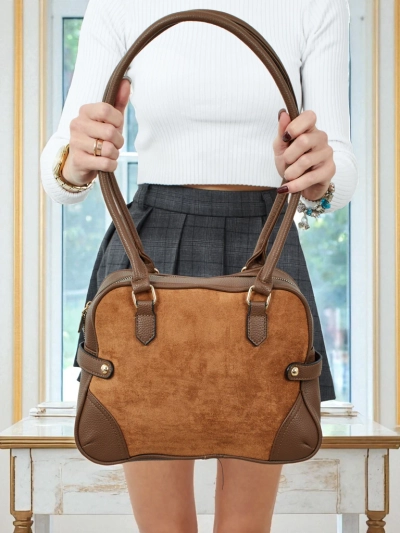 Sac à main shopper pour femme en cuir écologique Erelle