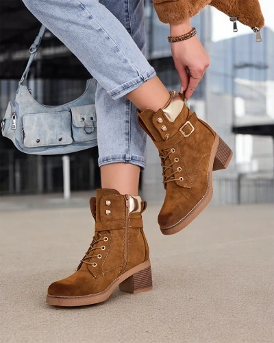 Bottines à talon bas pour femmes Royalfashion Nedelin
