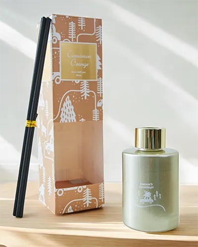 Diffuseur de parfum bâtons parfumés à la cannelle et à l'orange 60 ml