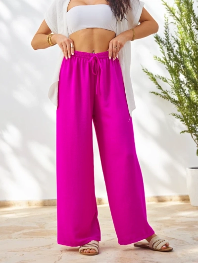 Pantalons larges pour femmes Royalfashion avec une taille élastique