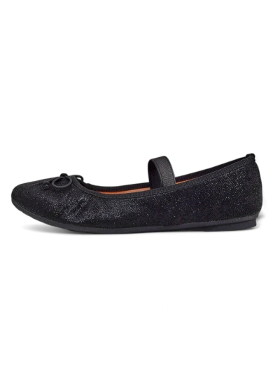 Royalfashion Ballerines brillantes pour femmes avec nœud et élastique Safte