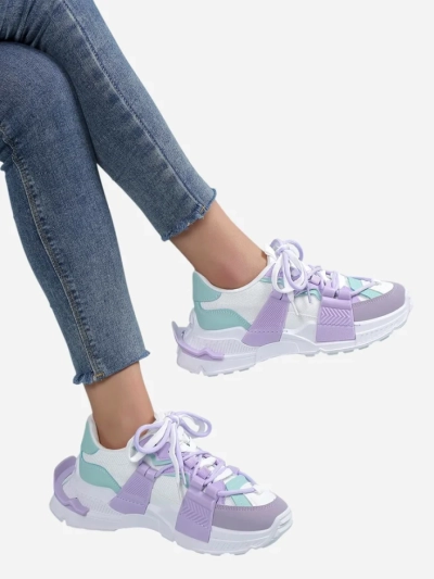 Royalfashion Baskets de sport pour femmes avec inserts en caoutchouc Bubble